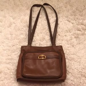 Brown leather bag